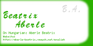 beatrix aberle business card